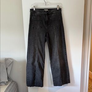 LC Lauren Conrad Dark Gray Wide Leg Jeans